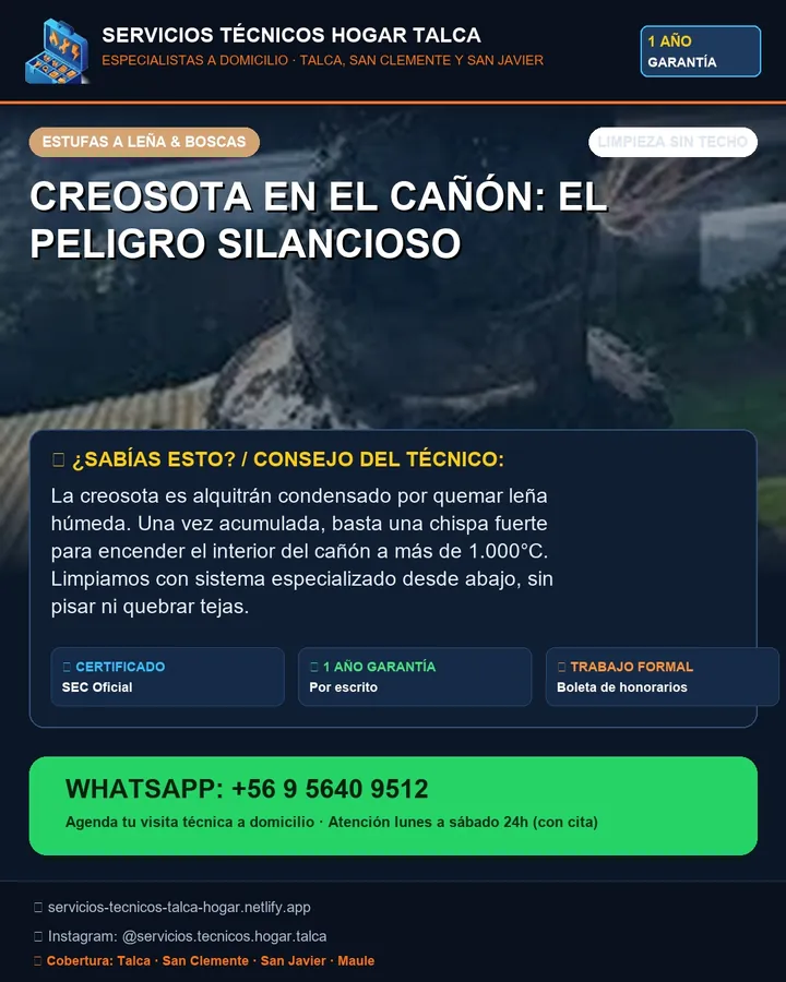 Pieza informativa: creosota en el cañón