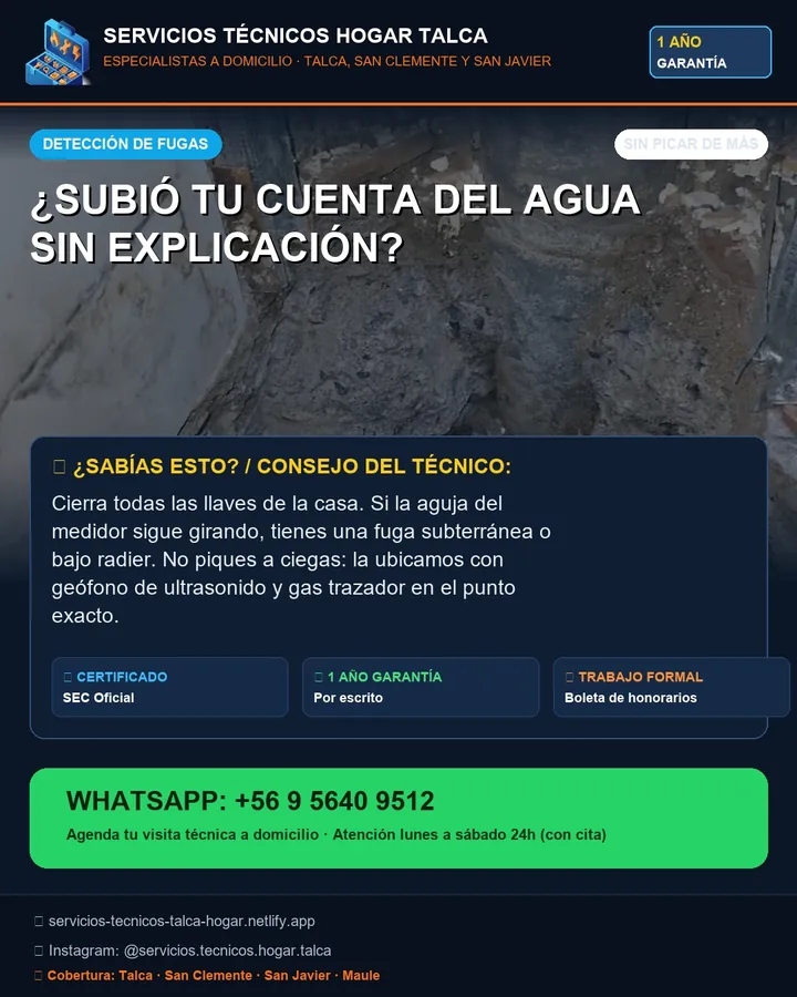 Pieza informativa: cuenta del agua alta sin explicación